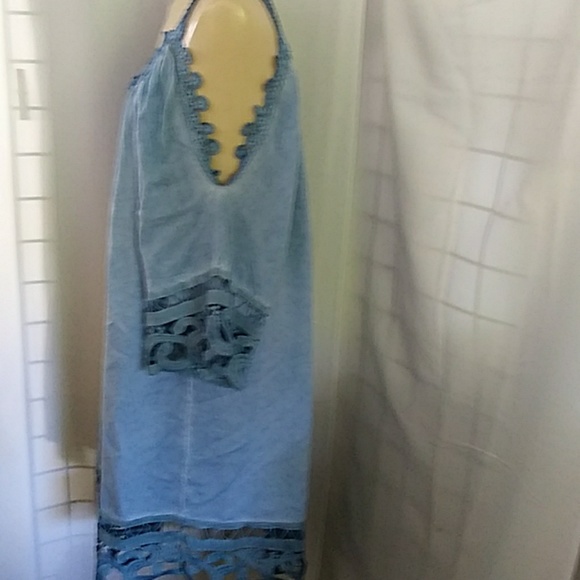 Battenberg Enhanced Blue Shift Dress - Picture 5 of 7